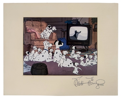 Walt Disney Signed 101 Dalmations Art (University Archives LOA)